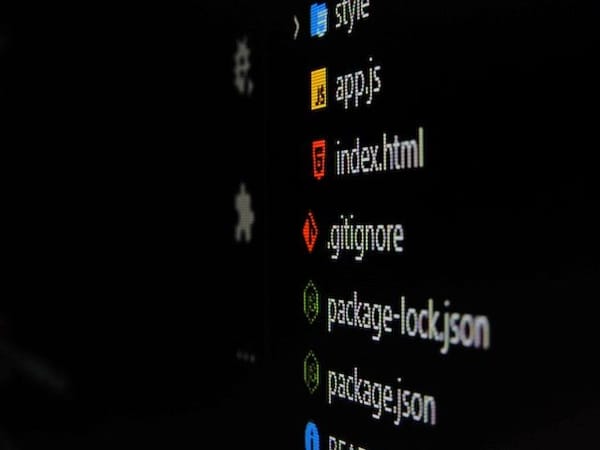 photo of a computer screen showing a list of project files