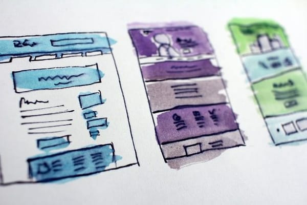 image showing a user interface draft designed by hand